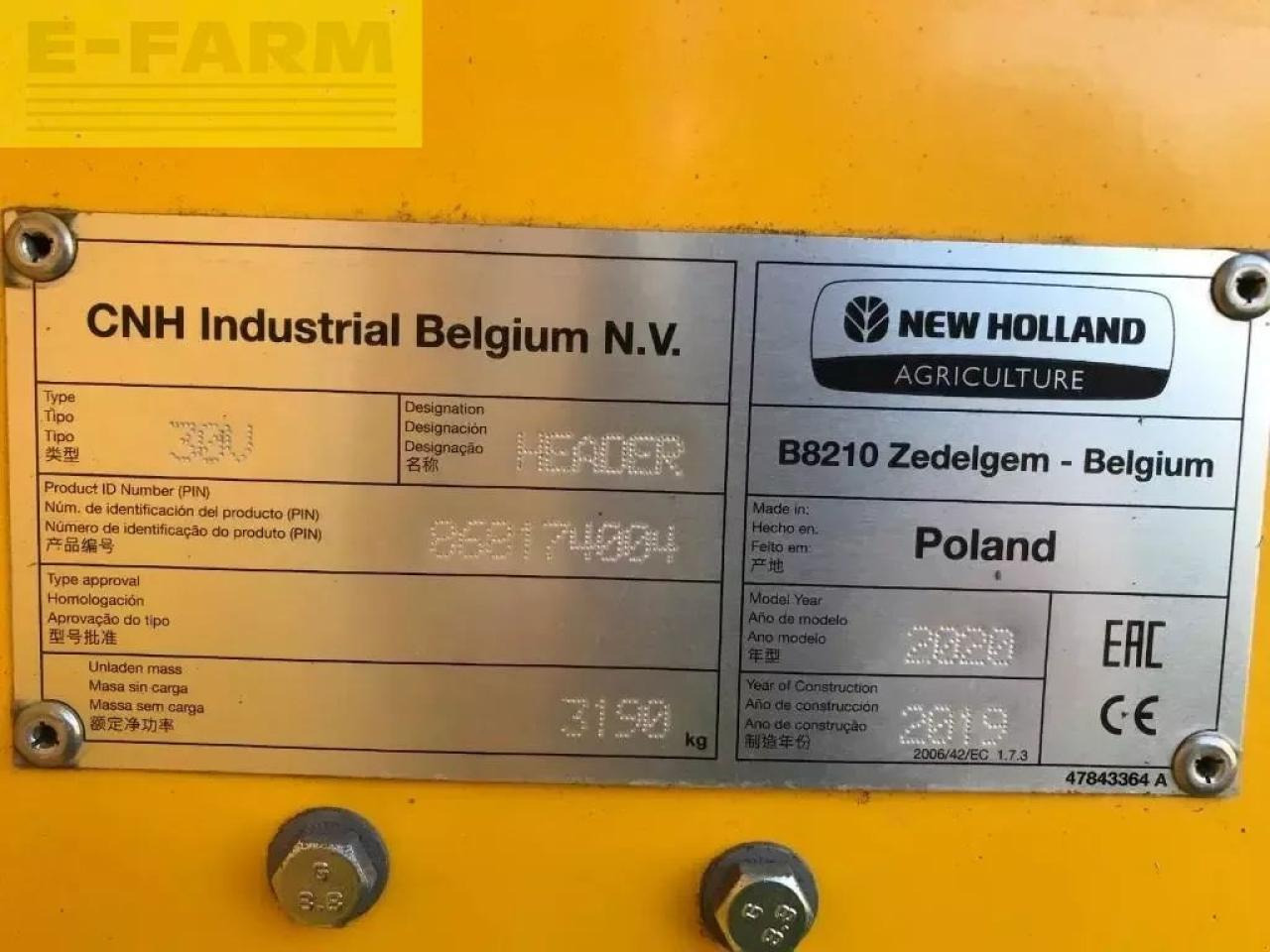 Combine harvester New Holland cx 8.90 slh: picture 18