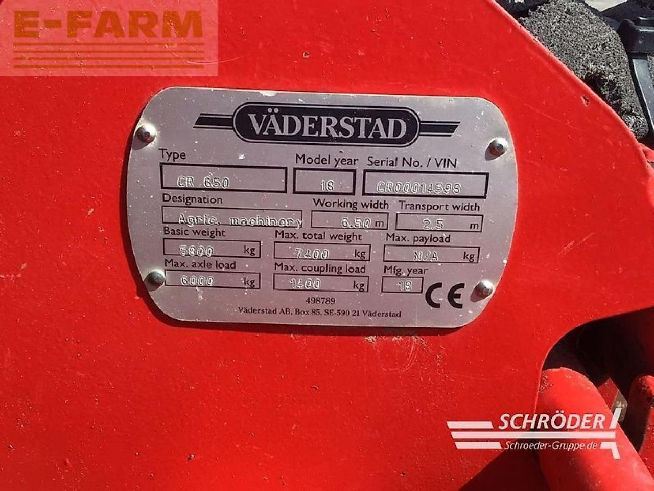 Väderstad carrier 650 classic / cross cutter - Disc harrow: picture 5 Väderstad carrier 650 classic / cross cutter - Disc harrow: picture 5