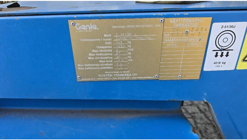 Articulated boom Genie Z-51/30J Teleskoparbeitsbühne: picture 17 Articulated boom Genie Z-51/30J Teleskoparbeitsbühne: picture 17