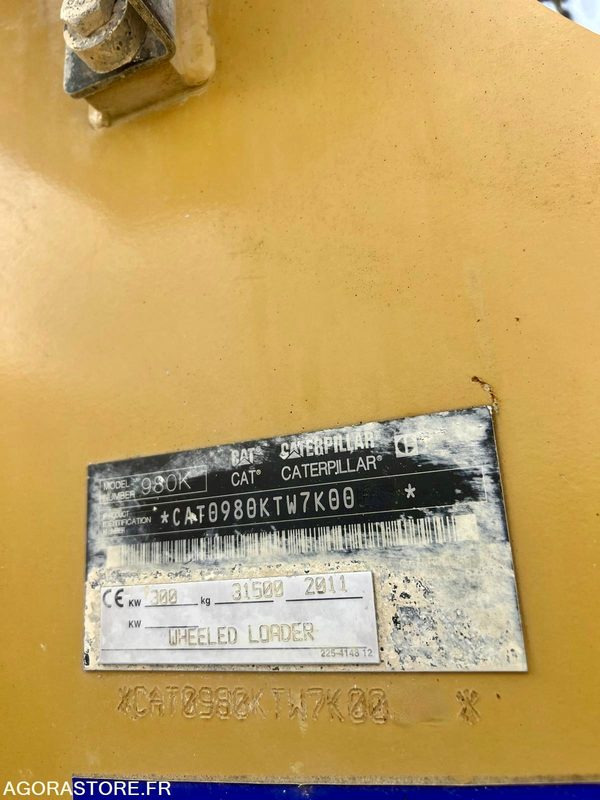 Chargeuse sur pneus CAT 980K de 2011 - 28 746 heures - Loader: picture 4 Chargeuse sur pneus CAT 980K de 2011 - 28 746 heures - Loader: picture 4