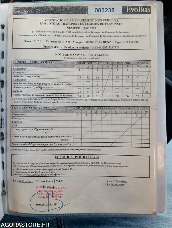 MERCEDES INTOURO N°083238 - School bus: picture 4 MERCEDES INTOURO N°083238 - School bus: picture 4