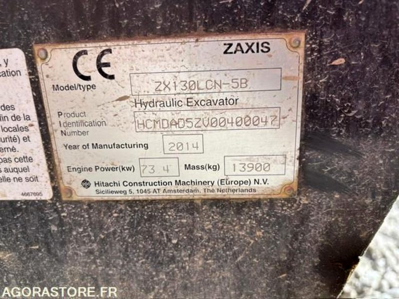 PELLE A CHENILLE ACIER HITACHI ZX130LCN-5B - Excavator: picture 4 PELLE A CHENILLE ACIER HITACHI ZX130LCN-5B - Excavator: picture 4