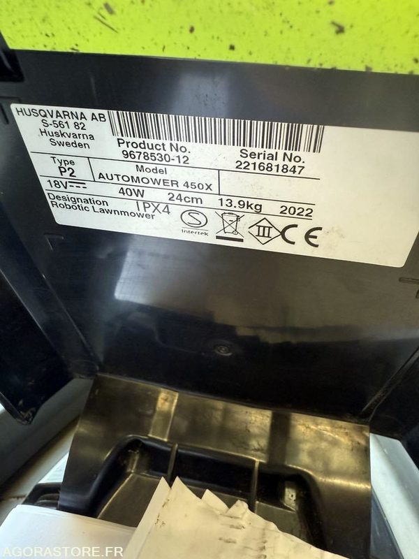 ROBOT de tonte 450x Husqvarna occasion 2022 5000m2 - Garden mower: picture 2 ROBOT de tonte 450x Husqvarna occasion 2022 5000m2 - Garden mower: picture 2