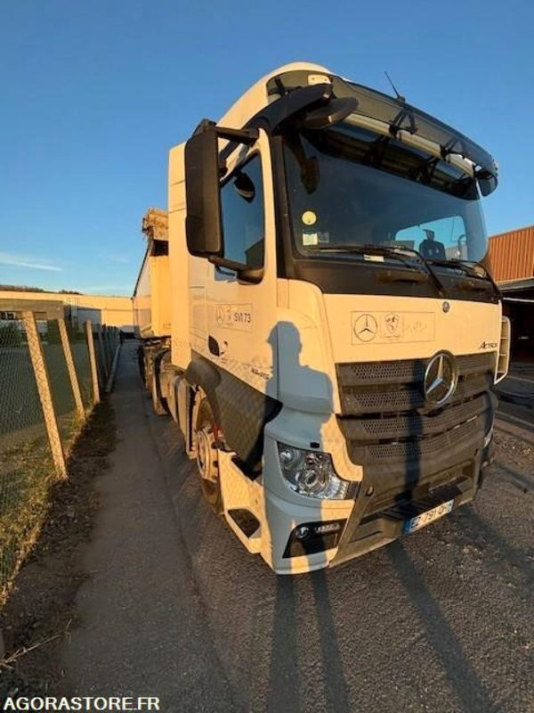 TRACTEUR 4X2 MERCEDES ACTROS 1845 2018 385 000 KM + BENNE ALUMINIUM SHMITZ 2016 - Tractor unit: picture 5 TRACTEUR 4X2 MERCEDES ACTROS 1845 2018 385 000 KM + BENNE ALUMINIUM SHMITZ 2016 - Tractor unit: picture 5