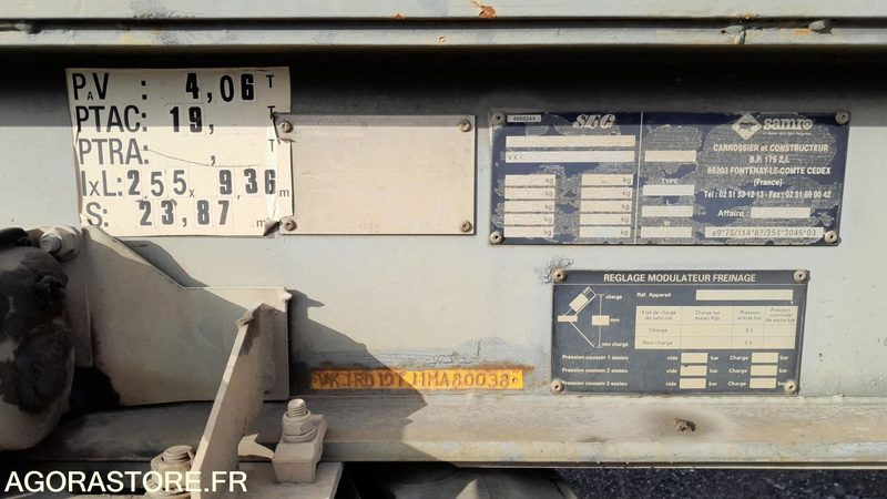 REMORQUE SAMRO // R30864 - Trailer: picture 3 REMORQUE SAMRO // R30864 - Trailer: picture 3