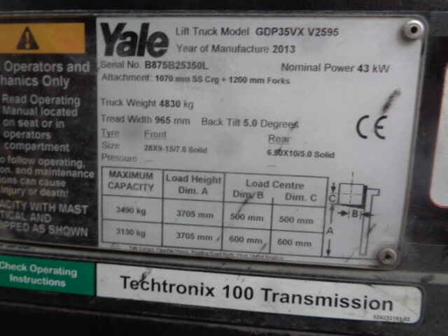Leasing of Yale GDP 35 VX  Yale GDP 35 VX: picture 12