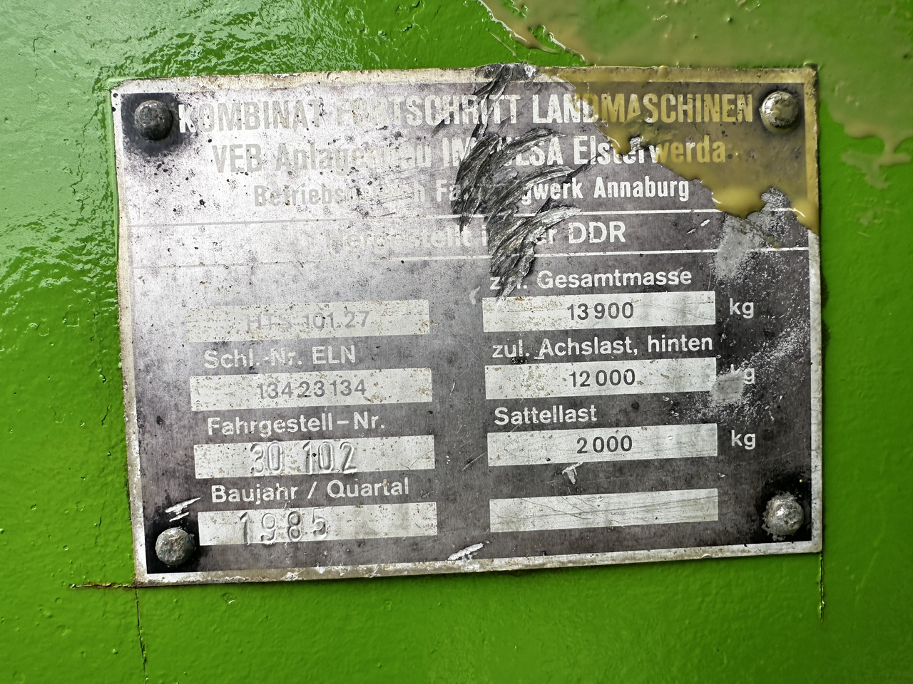 Fortschritt HTS 100.27 - Slurry tanker: picture 5 Fortschritt HTS 100.27 - Slurry tanker: picture 5