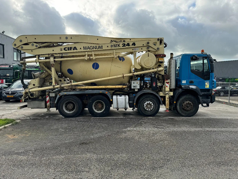 Concrete pump truck Iveco Eurotrakker 410 8X4 CIFA PUMP 24M + MIXER FULL STEEL + REMOTE CONTROL: picture 12