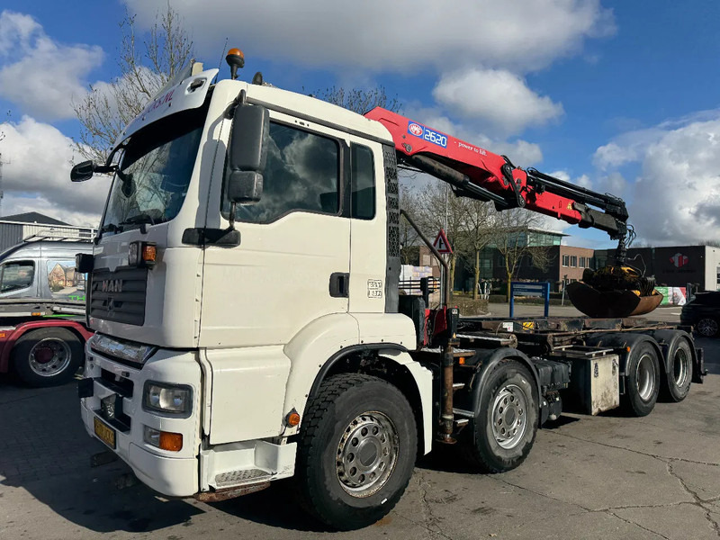Cable system truck, Crane truck MAN TGA 35.440 8X2 - EURO 4 + HMF 2620K-RC 2018! + REMOTE + HYDRAUTO CABLE LIFT + LIFTING AXLE: picture 15