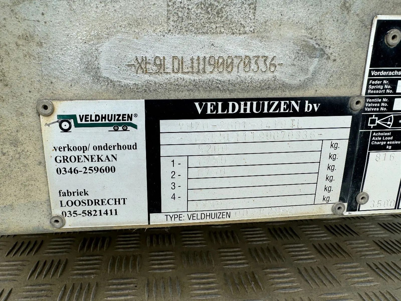 Veldhuizen DO P29-2 5.2 TON 3.4 METER - Semi-trailer: picture 5 Veldhuizen DO P29-2 5.2 TON 3.4 METER - Semi-trailer: picture 5