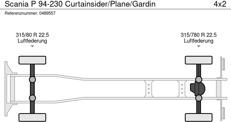 Curtainsider truck Scania P 94-230 Curtainsider/Plane/Gardin: picture 14