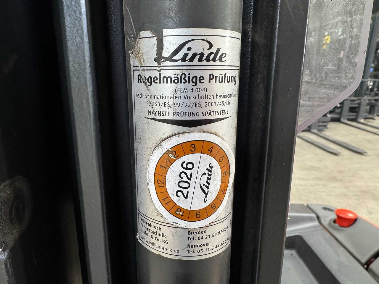 Forklift 09/2017 SERVICE + UVV 03/2026 LINDE L14AP EVO 1.400KG PALLET TRUCK ANT 4.885 HOURS SCALE: picture 15 Forklift 09/2017 SERVICE + UVV 03/2026 LINDE L14AP EVO 1.400KG PALLET TRUCK ANT 4.885 HOURS SCALE: picture 15