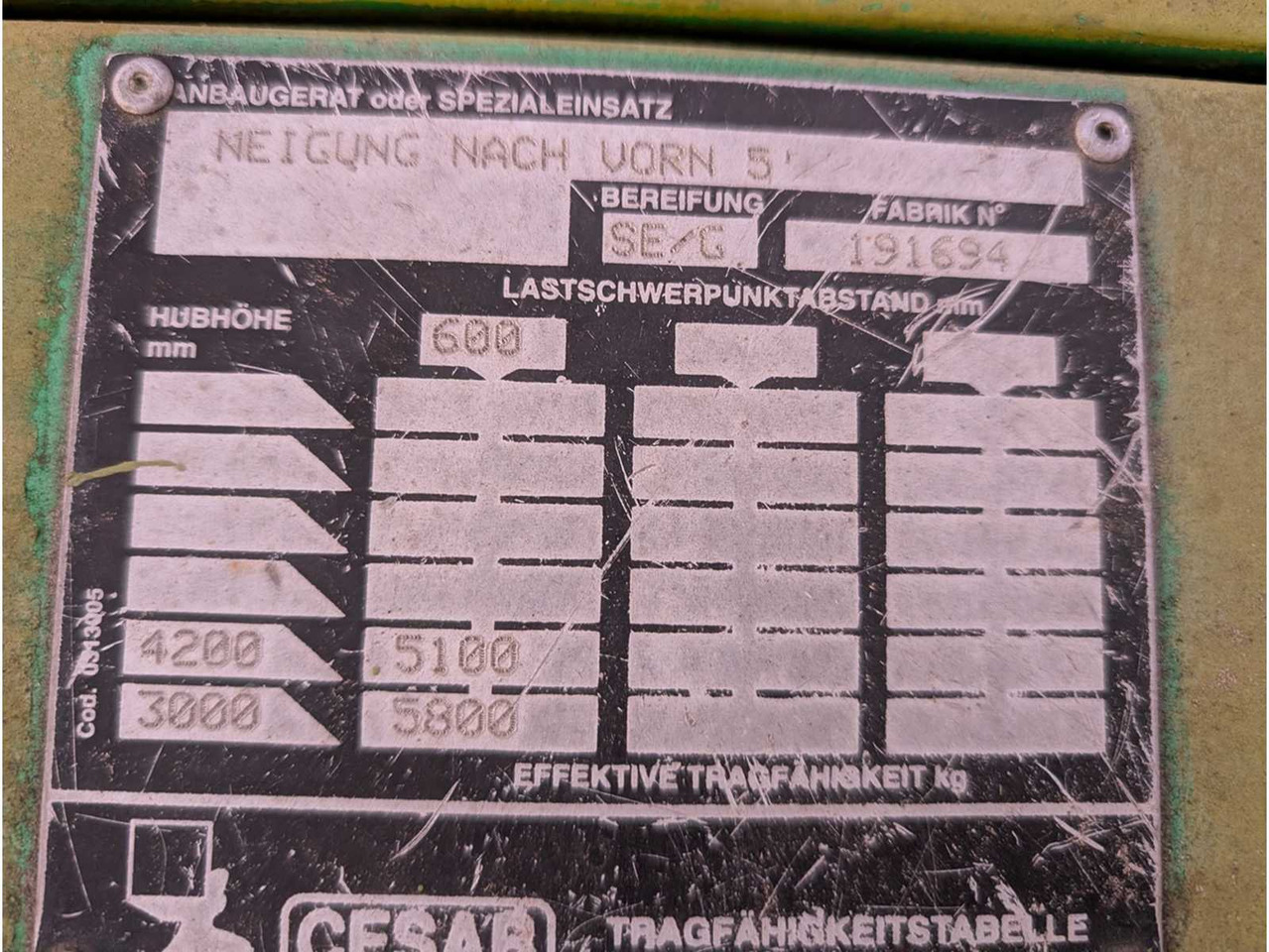 Forklift CESAB - SID-P70 - 2000 - FORKLIFT: picture 25