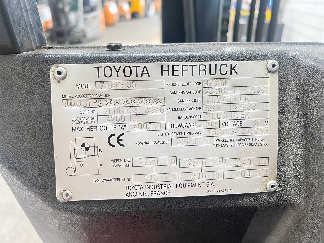 Forklift TOYOTA - 7FBMF35 - FORKLIFT - SIDE-SHIFT - FORK POSITIONER: picture 16 Forklift TOYOTA - 7FBMF35 - FORKLIFT - SIDE-SHIFT - FORK POSITIONER: picture 16