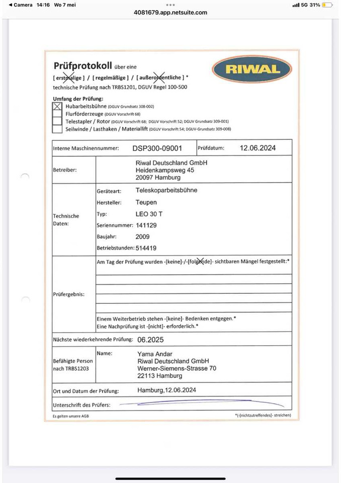 Aerial platform Teupen LEO 30T: picture 23