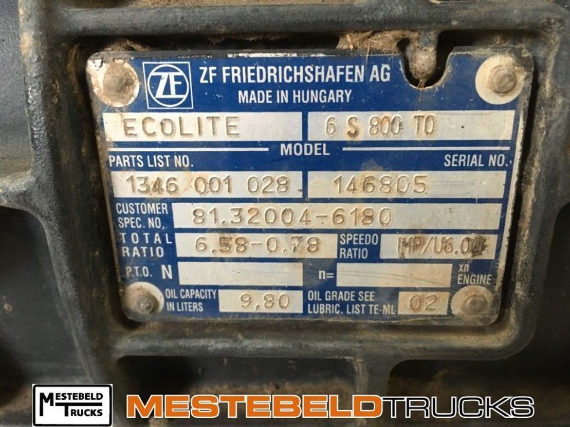 MAN Versnellingsbak 6 S 800 TO - Gearbox for Truck: picture 5 MAN Versnellingsbak 6 S 800 TO - Gearbox for Truck: picture 5