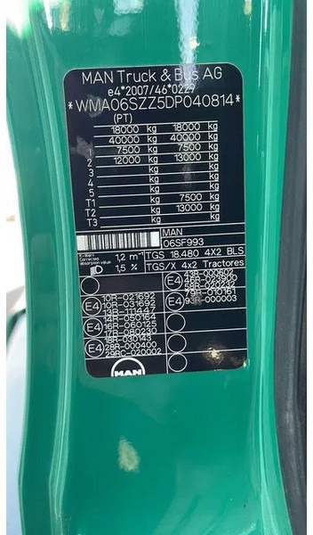 Tractor unit MAN TGS 18.480 Euro 5 Retarder 2-Tanks: picture 19 Tractor unit MAN TGS 18.480 Euro 5 Retarder 2-Tanks: picture 19