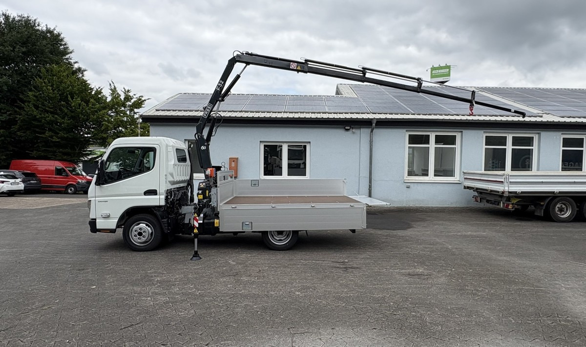 New Crane truck, Dropside/ Flatbed truck FUSO 3S15 Alu Pritsche 2.80m Ladekran Funk! sofort ve: picture 11