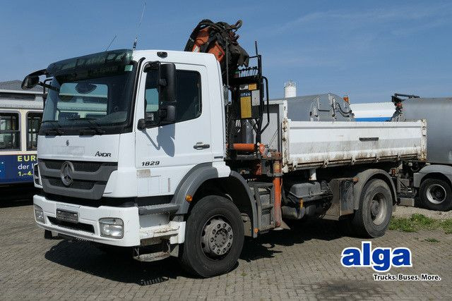 Mercedes-Benz 1829 K Axor, Atlas 116.3-A2L, AHK, Greifer,Klima - Tipper, Crane truck: picture 1 Mercedes-Benz 1829 K Axor, Atlas 116.3-A2L, AHK, Greifer,Klima - Tipper, Crane truck: picture 1