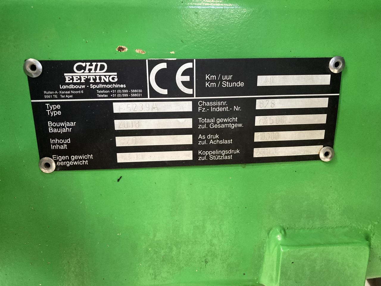 CHD F 5239 A - Trailed sprayer: picture 3 CHD F 5239 A - Trailed sprayer: picture 3