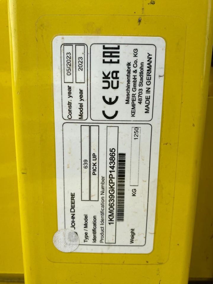 John Deere 639 - Forage harvester attachment: picture 2 John Deere 639 - Forage harvester attachment: picture 2