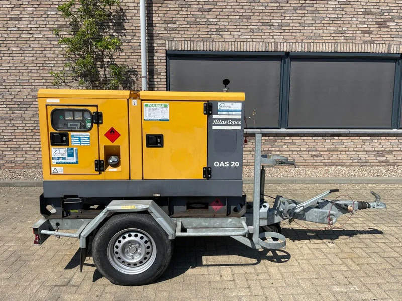 Atlas-Copco QAS 20 Kubota mobiele 20 kVA Silent Rental generatorrset Stage 3A - Generator set: picture 1 Atlas-Copco QAS 20 Kubota mobiele 20 kVA Silent Rental generatorrset Stage 3A - Generator set: picture 1
