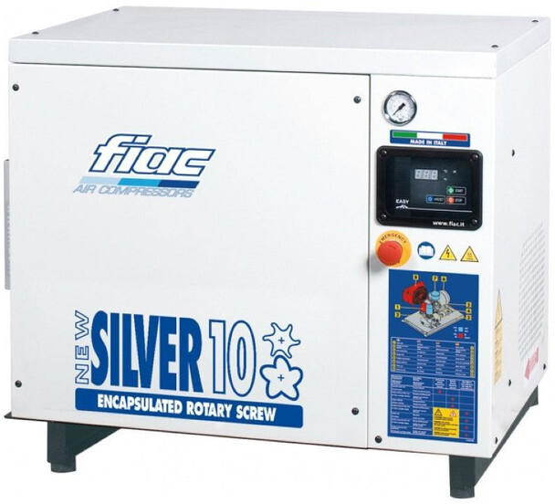 Fiac New Silver 10 Silent 7.5 kW 860 L / min 10 bar Elektrische Schroefcompressor - Air compressor: picture 1 Fiac New Silver 10 Silent 7.5 kW 860 L / min 10 bar Elektrische Schroefcompressor - Air compressor: picture 1