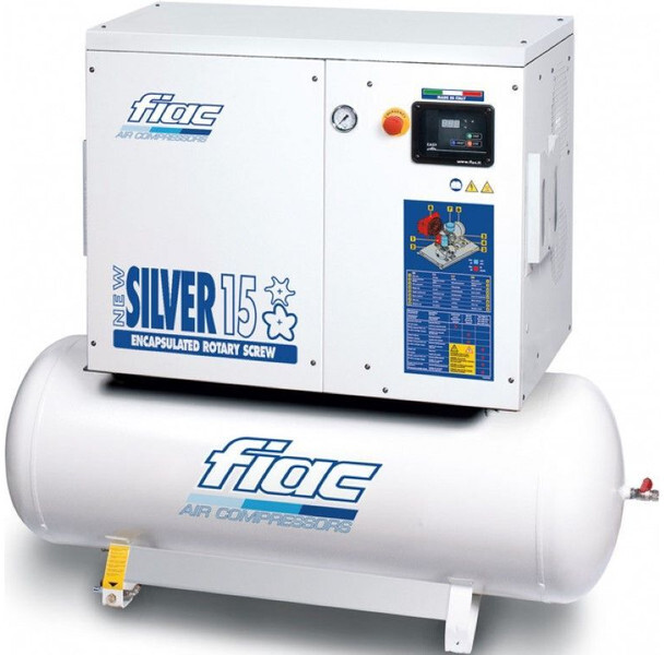 Fiac New Silver 15 / 500 Silent 11 kW 1430 L / min Elektrische Schroefcompressor met ketel - Air compressor: picture 1 Fiac New Silver 15 / 500 Silent 11 kW 1430 L / min Elektrische Schroefcompressor met ketel - Air compressor: picture 1