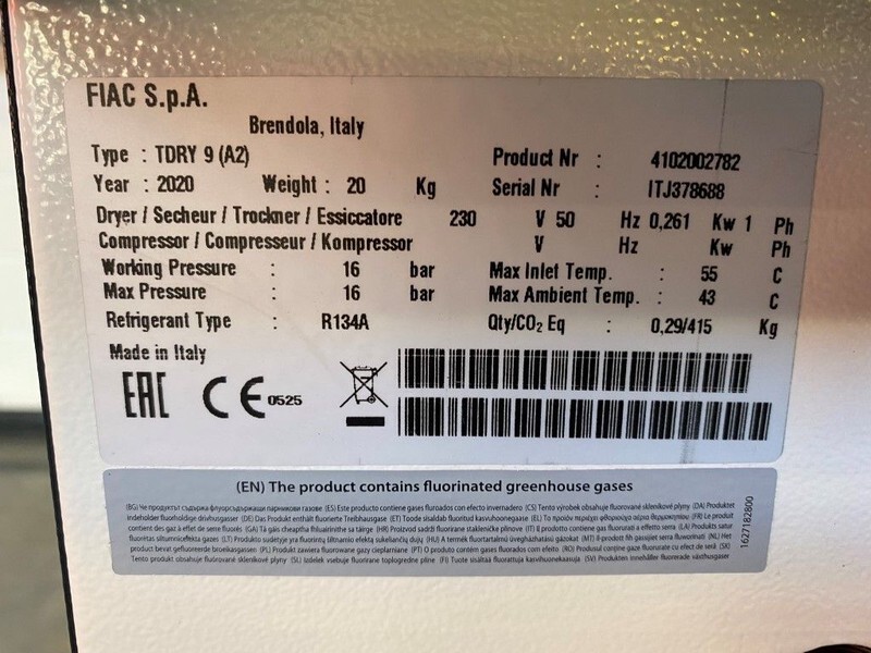 Fiac TDRY 9 luchtdroger 850 L / min 16 bar Airdryer New ! - Air compressor: picture 4 Fiac TDRY 9 luchtdroger 850 L / min 16 bar Airdryer New ! - Air compressor: picture 4