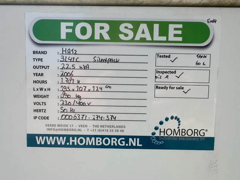 Generator set Hatz 3L41C Silentpack 22.5 kVA Silent generatorset: picture 12
