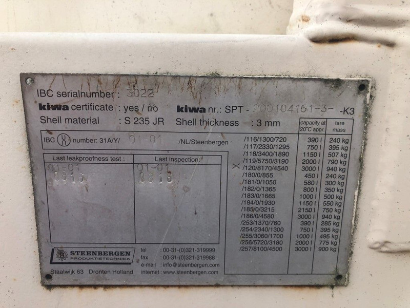 Kiwa IBC 3000 liter Fuel tank 3000 liter Fuel tank dieseltank - Generator set: picture 3 Kiwa IBC 3000 liter Fuel tank 3000 liter Fuel tank dieseltank - Generator set: picture 3
