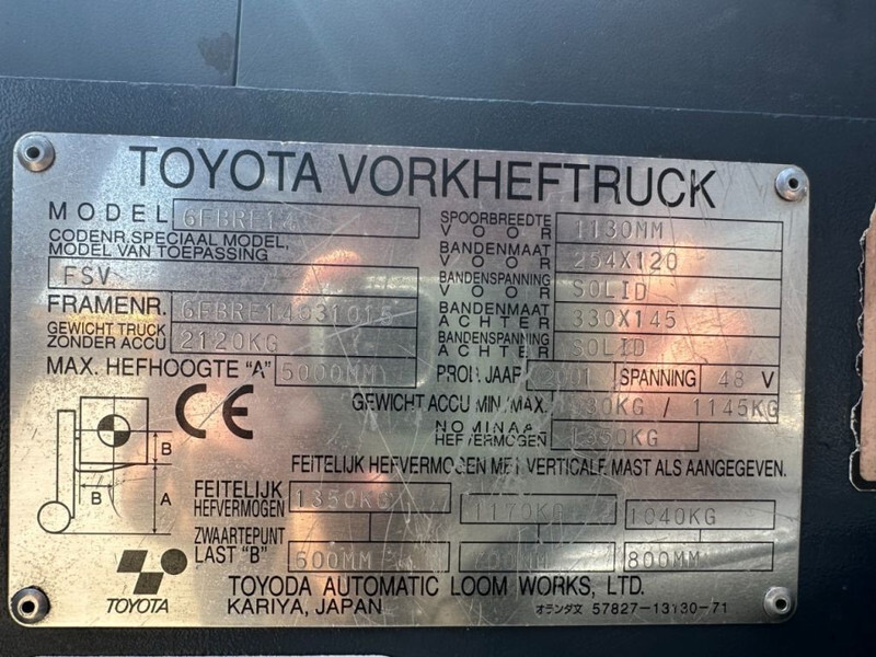 Toyota 6FBRE14 Triplex 1.4 ton Triplex Elektra Reachtruck - Reach truck: picture 4 Toyota 6FBRE14 Triplex 1.4 ton Triplex Elektra Reachtruck - Reach truck: picture 4