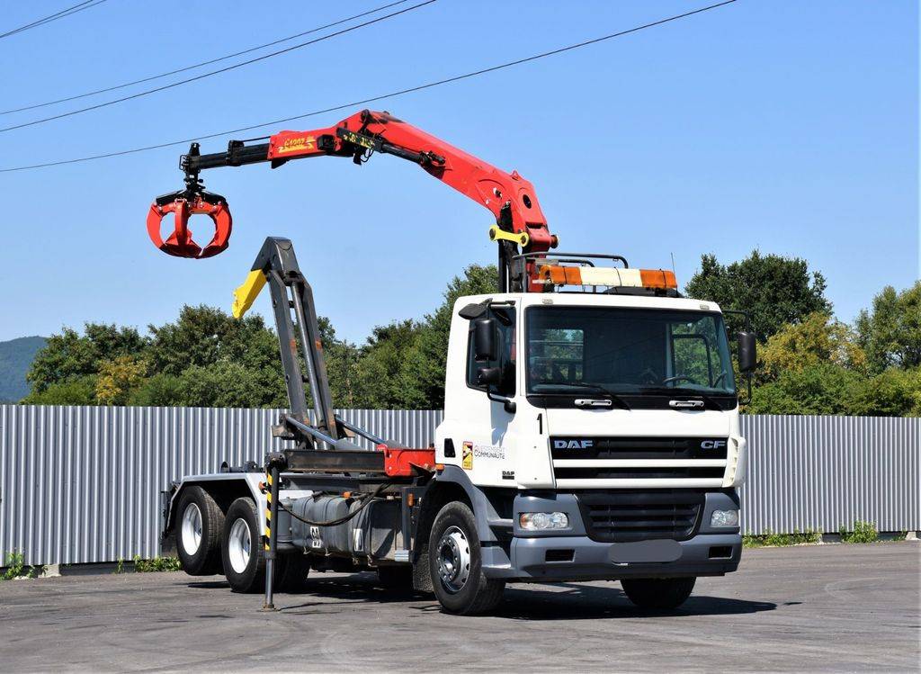 DAF CF 85.340 * ABROLLKIPPER + KRAN - Hook lift truck, Crane truck: picture 2 DAF CF 85.340 * ABROLLKIPPER + KRAN - Hook lift truck, Crane truck: picture 2