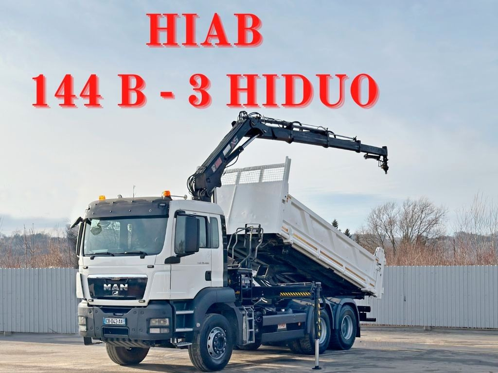 MAN TGS 26.400 * HIAB 144 B - 3 HIDUO + FUNK * 6x4 - Tipper, Crane truck: picture 1 MAN TGS 26.400 * HIAB 144 B - 3 HIDUO + FUNK * 6x4 - Tipper, Crane truck: picture 1