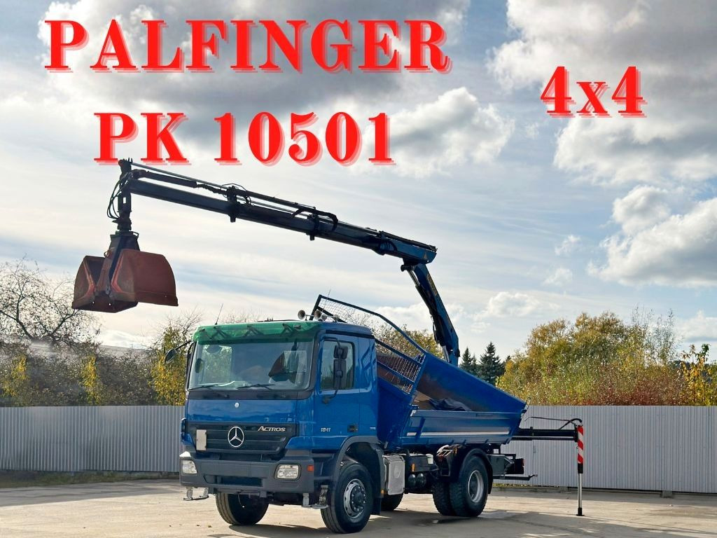 Mercedes-Benz ACTROS 1841 * PK 10501 + FUNK * TOP * 4x4 - Tipper, Crane truck: picture 1 Mercedes-Benz ACTROS 1841 * PK 10501 + FUNK * TOP * 4x4 - Tipper, Crane truck: picture 1