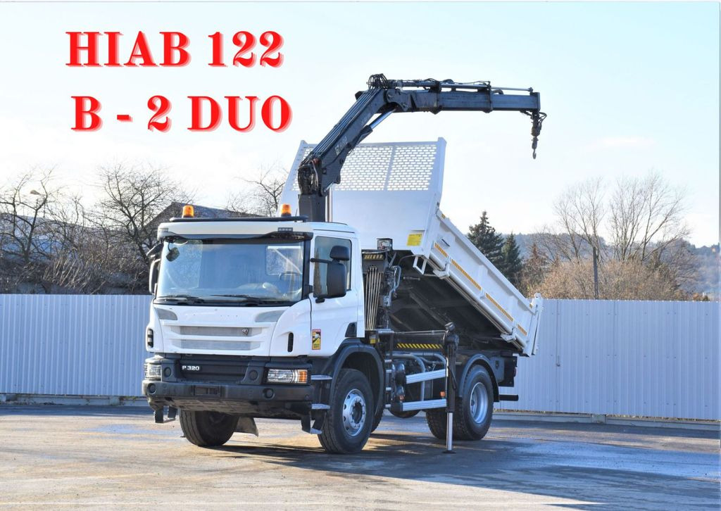 Scania P320 Kipper 3,90m *BORDMATIC*HIAB 122B-2DUO* TOP - Tipper, Crane truck: picture 1 Scania P320 Kipper 3,90m *BORDMATIC*HIAB 122B-2DUO* TOP - Tipper, Crane truck: picture 1