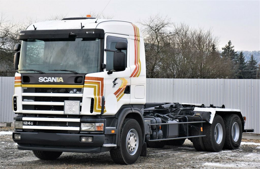 Scania R124 470 Abrollkipper *6x2* Top Zustand ! - Hook lift truck: picture 4 Scania R124 470 Abrollkipper *6x2* Top Zustand ! - Hook lift truck: picture 4