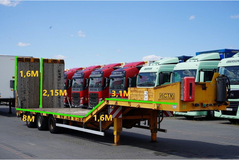 ACTM NACZEPA LAWETA / NISKOPODWOZIOWA / 13.2M / NAJAZDY HYDRAULICZNE - Low loader semi-trailer: picture 2 ACTM NACZEPA LAWETA / NISKOPODWOZIOWA / 13.2M / NAJAZDY HYDRAULICZNE - Low loader semi-trailer: picture 2