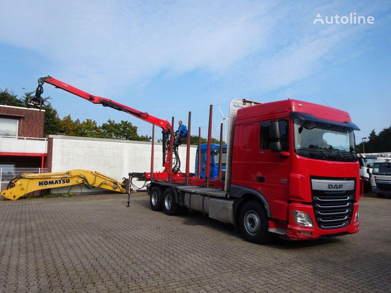 Timber truck, Crane truck for transportation of timber DAF XF 510 6x4 Crane EPSILON M120Z: picture 8