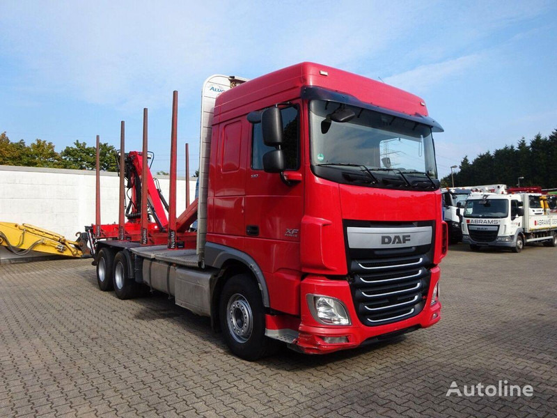 Timber truck, Crane truck for transportation of timber DAF XF 510 6x4 Crane EPSILON M120Z: picture 6