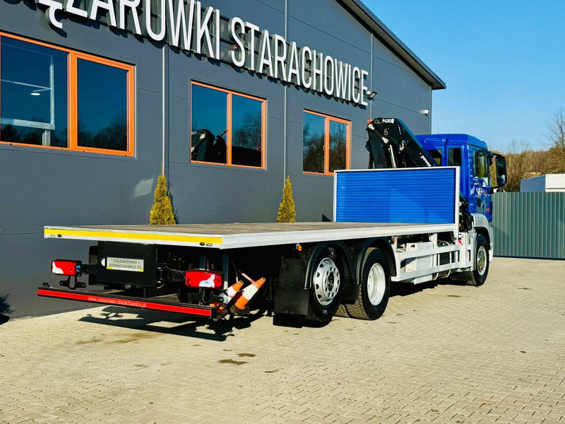 Dropside/ Flatbed truck, Crane truck MAN MAN TGS 26.360 // E6 // 6x2 // platforma laweta 7,2m z HDs HMF 1: picture 6