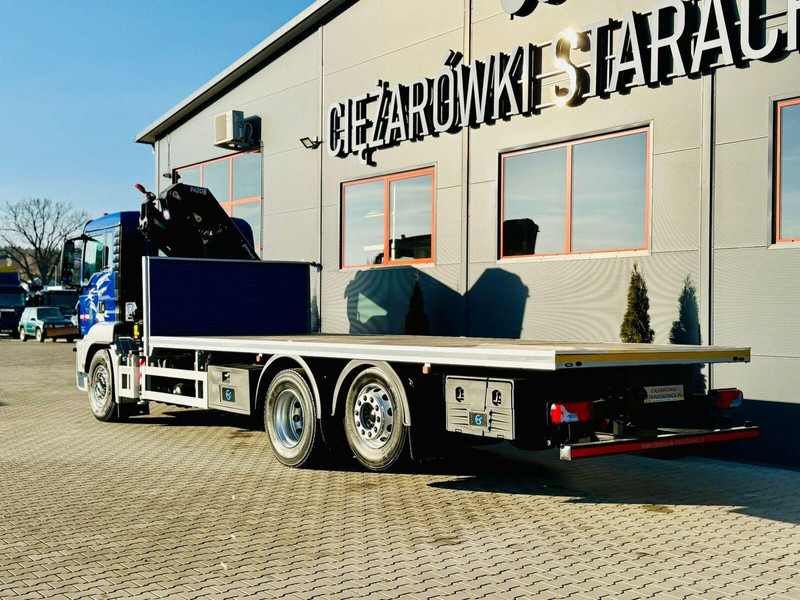 MAN MAN TGS 26.360 // E6 // 6x2 // platforma laweta 7,2m z HDs HMF 1 - Dropside/ Flatbed truck, Crane truck: picture 3 MAN MAN TGS 26.360 // E6 // 6x2 // platforma laweta 7,2m z HDs HMF 1 - Dropside/ Flatbed truck, Crane truck: picture 3