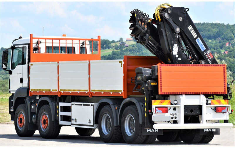 Dropside/ Flatbed truck, Crane truck MAN TGS 35.440 * HIAB 322 EP-5HIPRO+FUNK / 8x4!: picture 7
