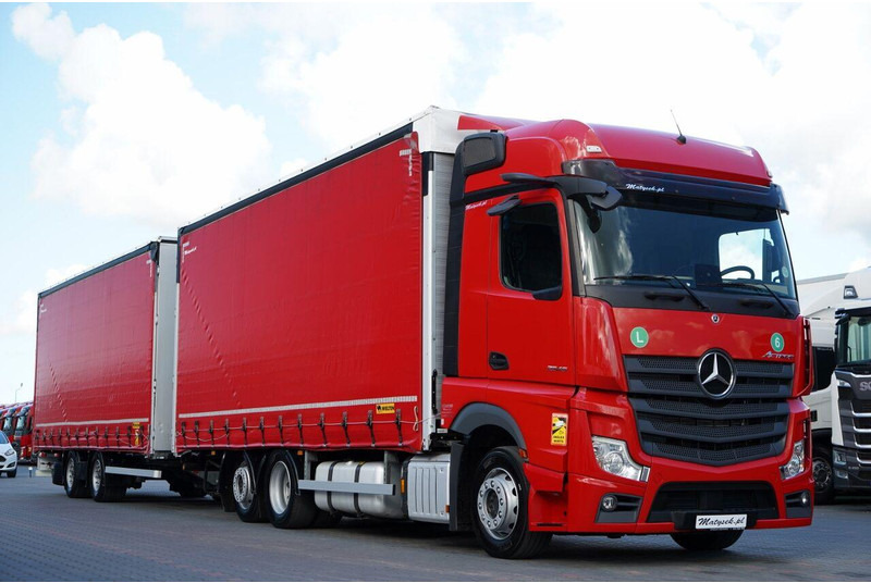 Mercedes-Benz ACTROS 2545 / ZESTAW TANDEM 120 M3 / PRZEJAZDOWY / 6x2 / OŚ POD - Curtainsider truck: picture 1 Mercedes-Benz ACTROS 2545 / ZESTAW TANDEM 120 M3 / PRZEJAZDOWY / 6x2 / OŚ POD - Curtainsider truck: picture 1