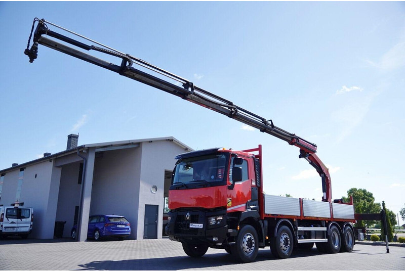 Renault C 430 / 8x4 / SKRZYNIOWY 7 M + HDS PALFINGER PK 2300-EH / WYSÓW - Dropside/ Flatbed truck, Crane truck: picture 1 Renault C 430 / 8x4 / SKRZYNIOWY 7 M + HDS PALFINGER PK 2300-EH / WYSÓW - Dropside/ Flatbed truck, Crane truck: picture 1