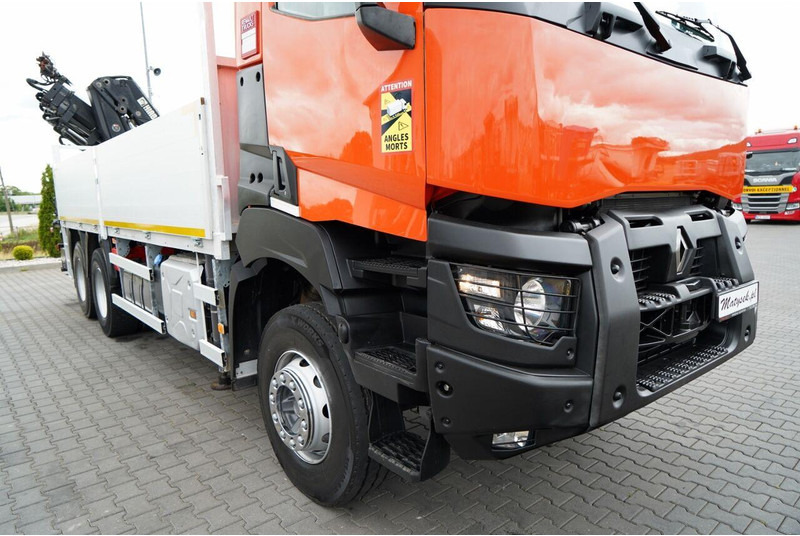 Dropside/ Flatbed truck, Crane truck Renault K 380 / 6X4 / SKRZYNIOWY 6.2 M / + HDS HIAB 166 ES-4 / MAX UDŹWI: picture 13
