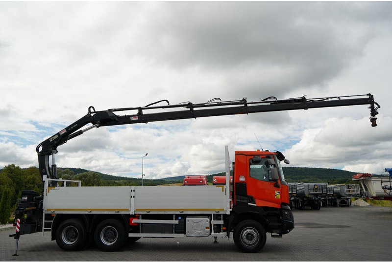 Renault K 380 / 6X4 / SKRZYNIOWY 6.2 M / + HDS HIAB 166 ES-4 / MAX UDŹWI - Dropside/ Flatbed truck, Crane truck: picture 5 Renault K 380 / 6X4 / SKRZYNIOWY 6.2 M / + HDS HIAB 166 ES-4 / MAX UDŹWI - Dropside/ Flatbed truck, Crane truck: picture 5