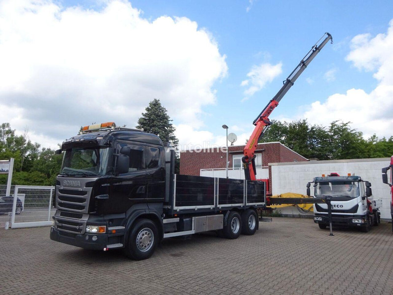 Scania R620 Flatbed + crane PK 22002 EH 6x2 - Dropside/ Flatbed truck, Crane truck: picture 1 Scania R620 Flatbed + crane PK 22002 EH 6x2 - Dropside/ Flatbed truck, Crane truck: picture 1