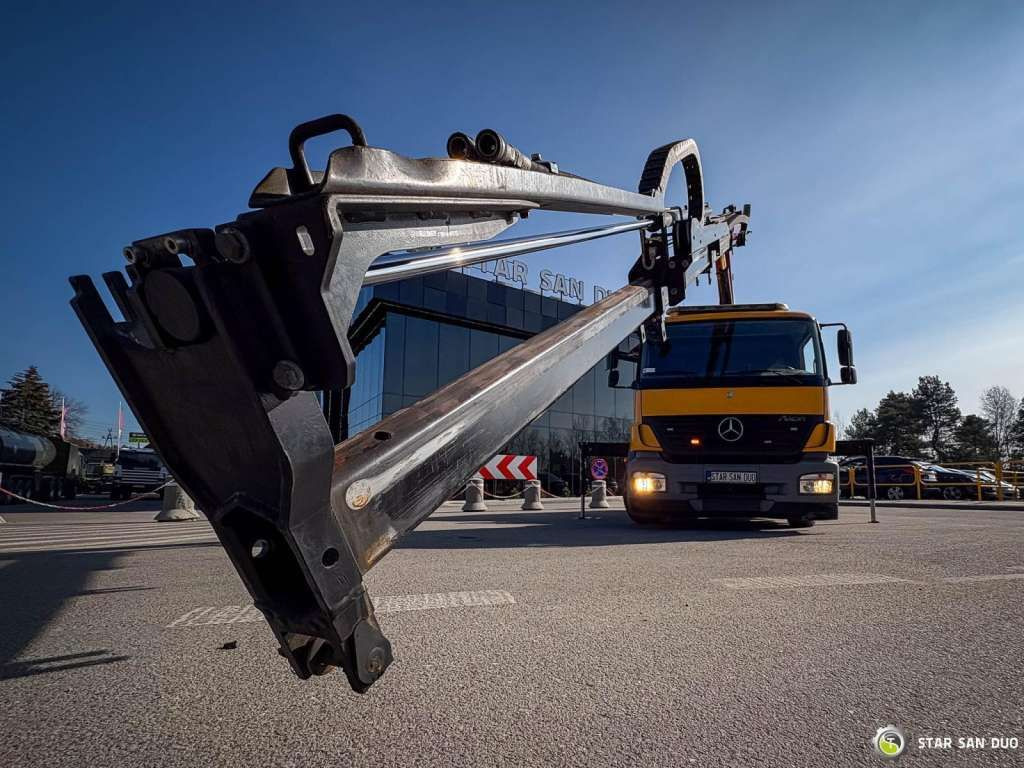 Crane truck Mercedes-Benz  AXOR 1824 4x2 HMF 975 HDS Crane  Rotator Kipper: picture 26