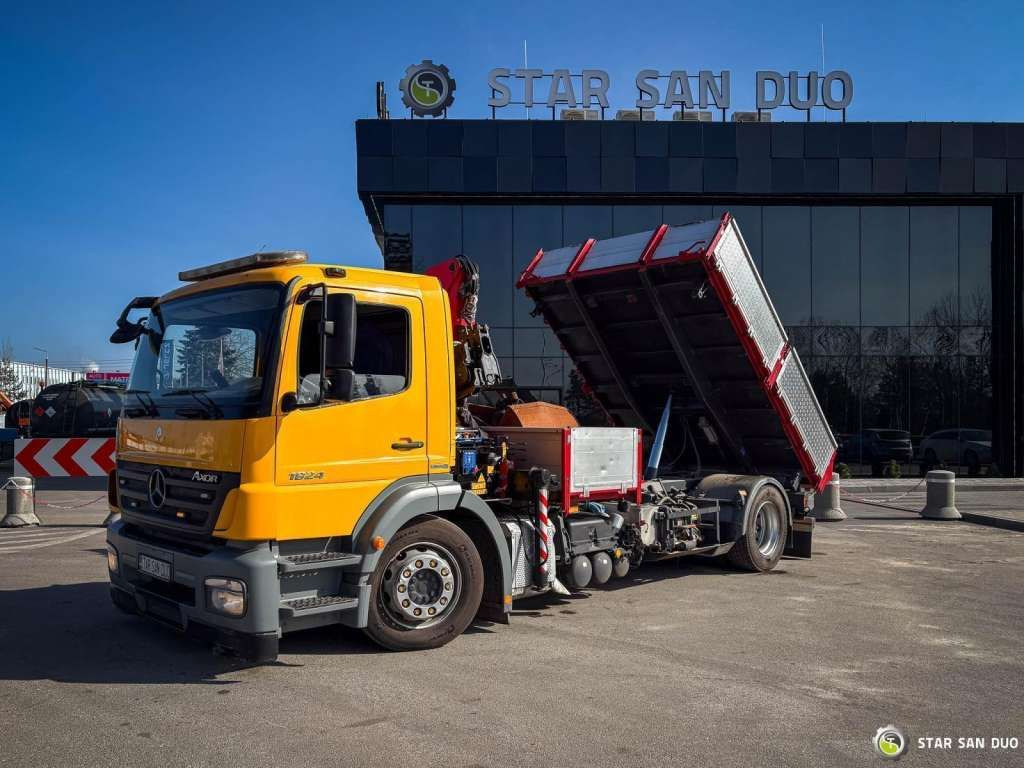 Crane truck Mercedes-Benz  AXOR 1824 4x2 HMF 975 HDS Crane  Rotator Kipper: picture 8
